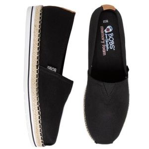 Bobs From Skechers Black Casual Espadrille Flat - Size 7 1/2